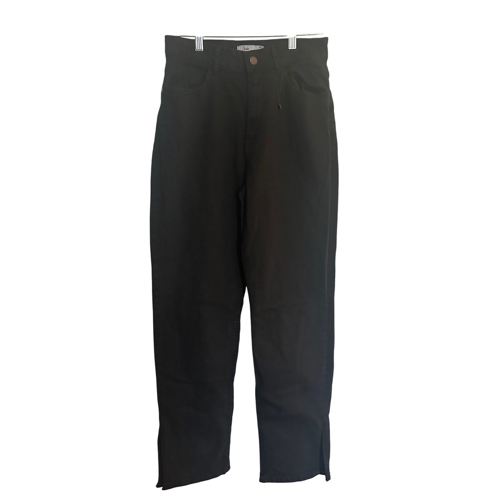 EMPREINTE  Black Denim High Waisted Straight Leg‎ Pants Women's Size 38